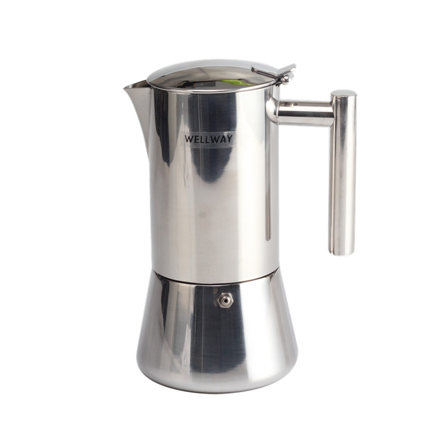 Stovetop Espresso Maker and Coffee Maker, Stainless Steel Moka Pot