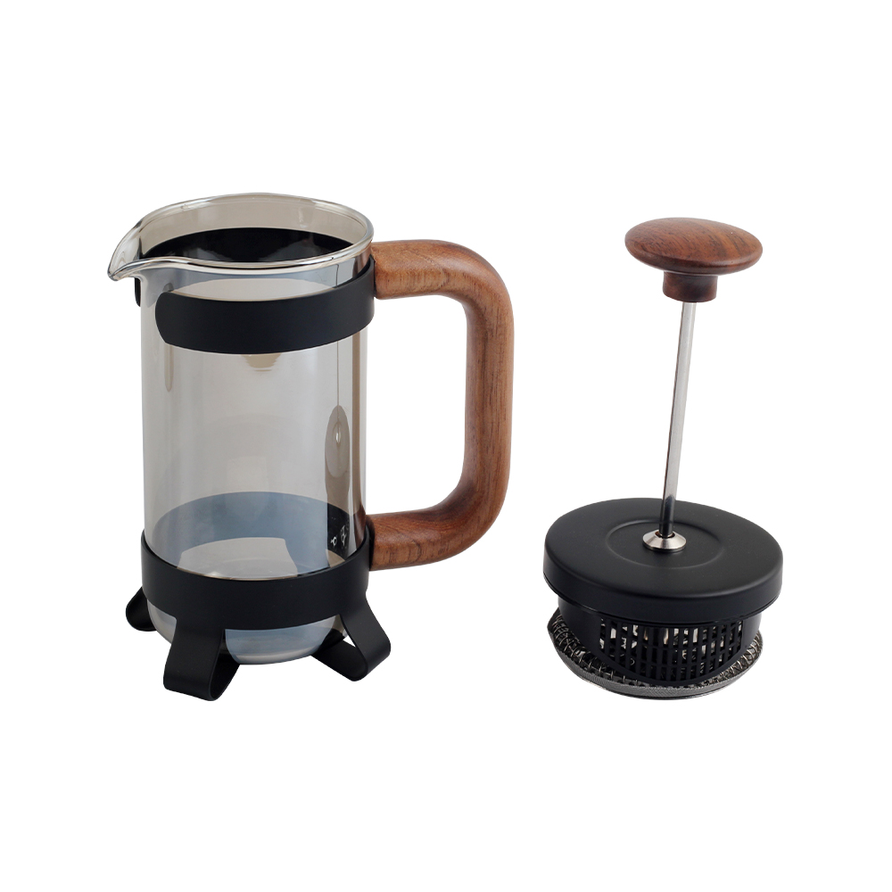 Glass Coffee French Press With Wood Handle