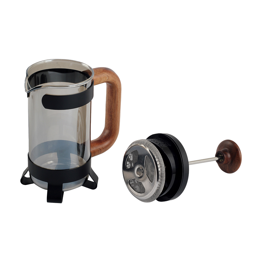 Glass Coffee French Press With Wood Handle