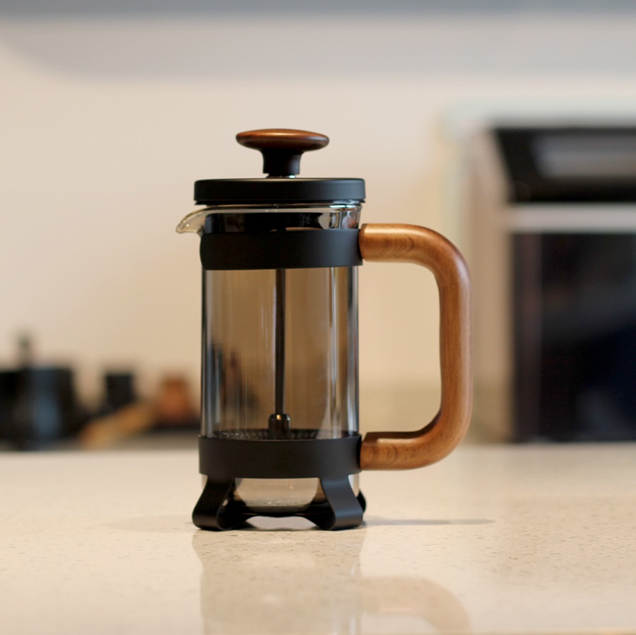 Glass Coffee French Press With Wood Handle