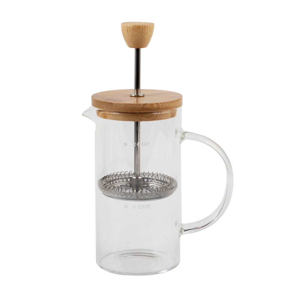 Borosilicate Glass Coffee Maker With Bamboo Lid