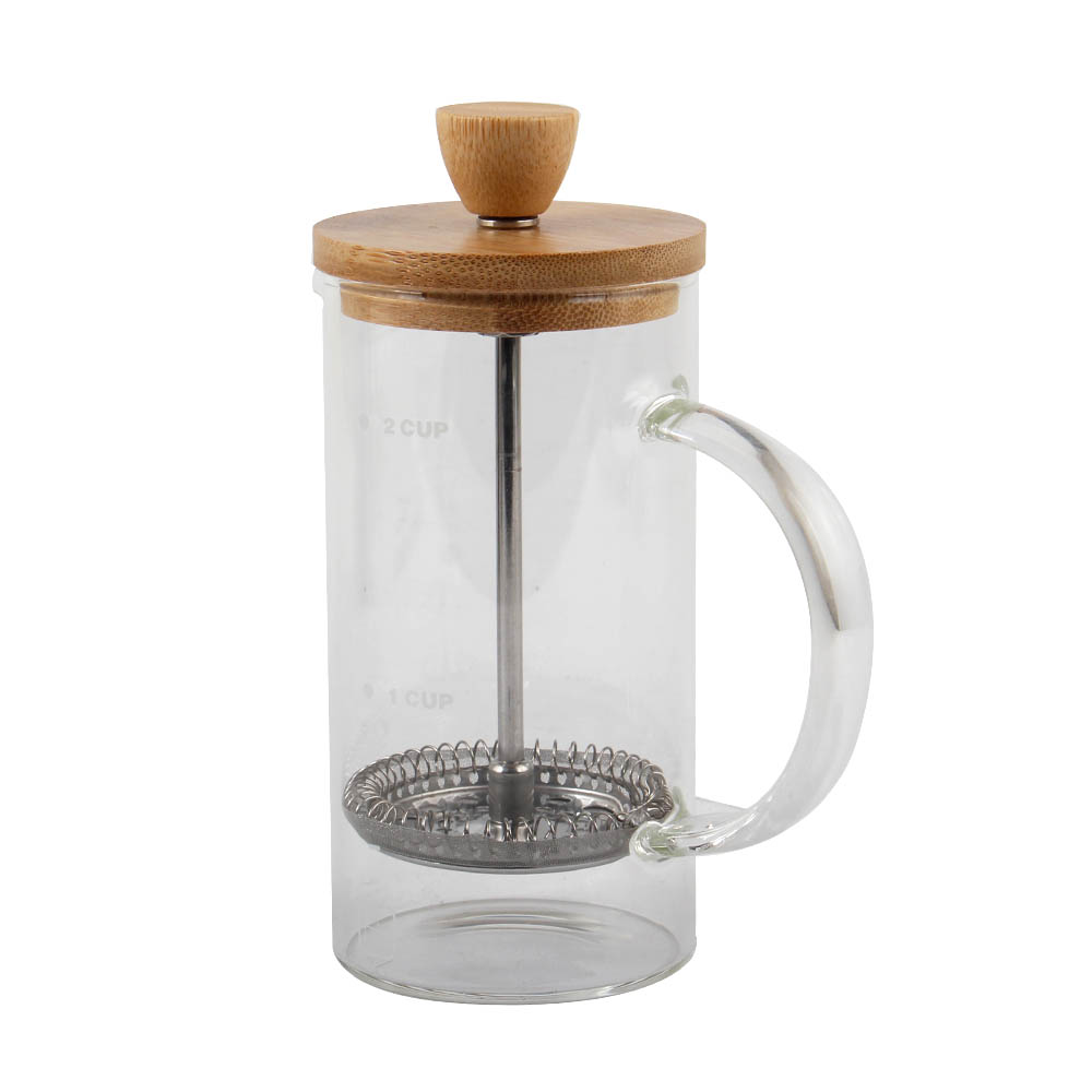 Borosilicate Glass Coffee Maker With Bamboo Lid