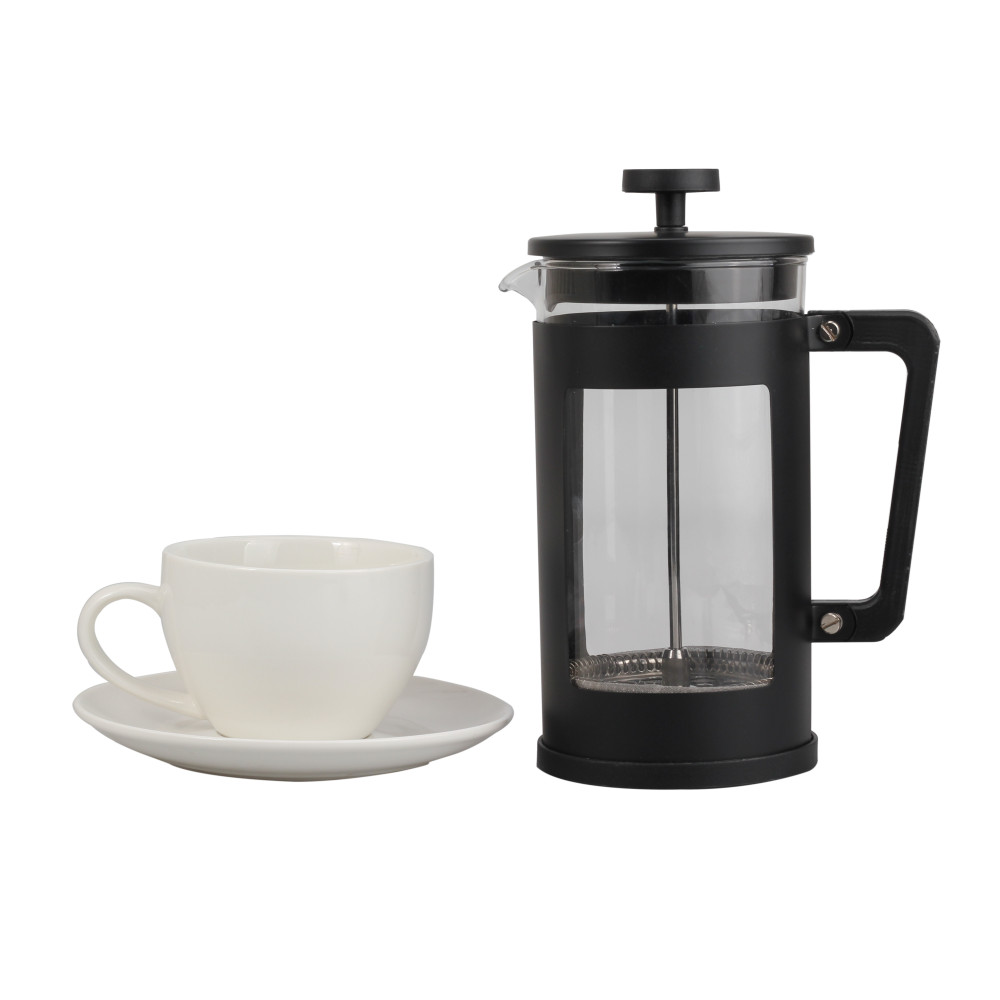 Borosilicate Glass Coffee Brewer With Stainless Steel Plunger