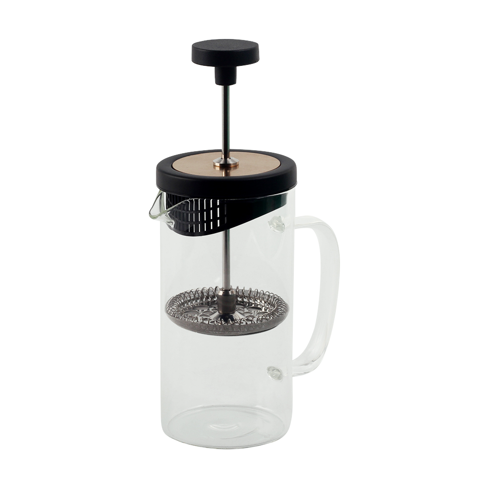 Stainless Steel Filter Plunger System & Durable Borosilicate Heat Resistant Coffee Press