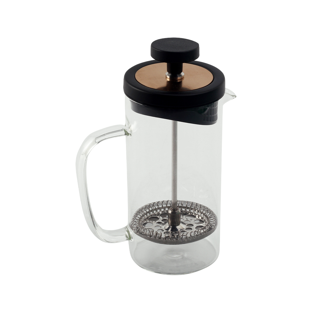 Stainless Steel Filter Plunger System & Durable Borosilicate Heat Resistant Coffee Press