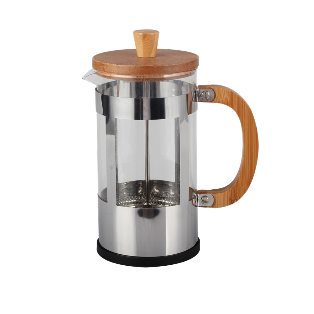 1000ml Stainless Steel Coffee Press With Bamboo Handle