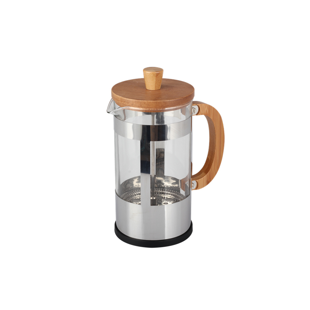 1000ml Stainless Steel Coffee Press With Bamboo Handle