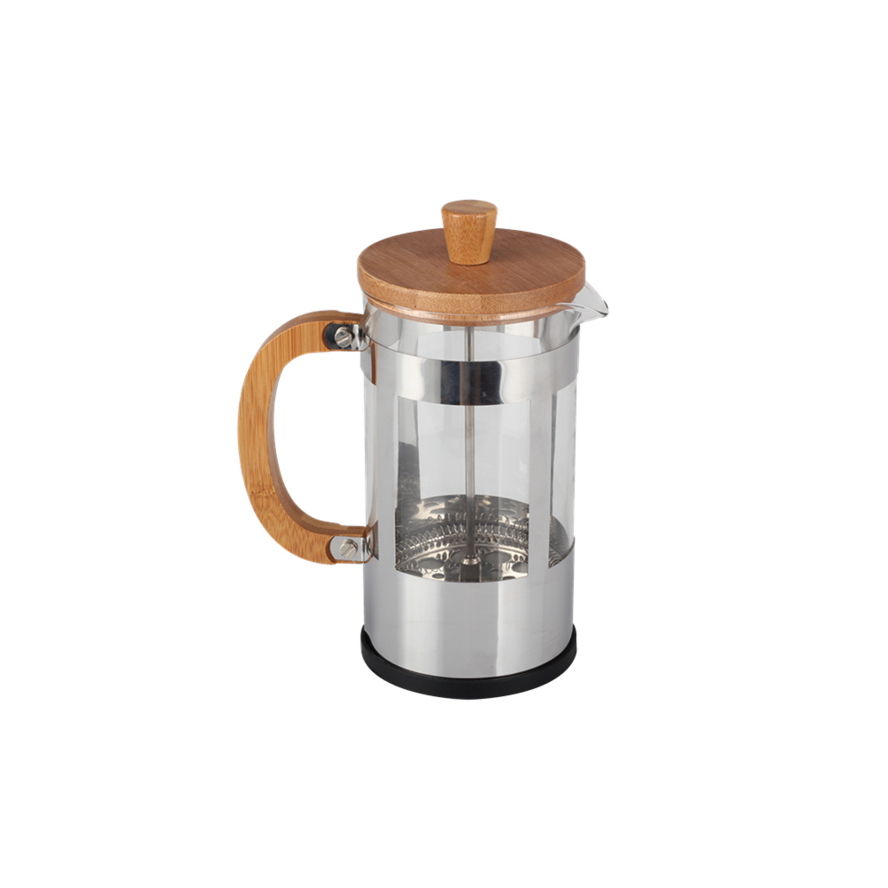 1000ml Stainless Steel Coffee Press With Bamboo Handle