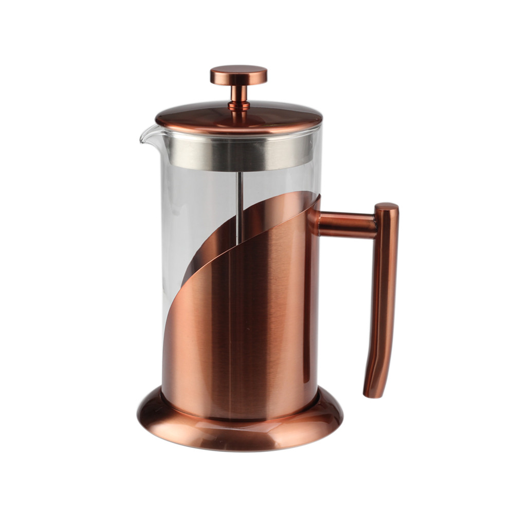 Glass Stainless Steel Coffee Press 1L