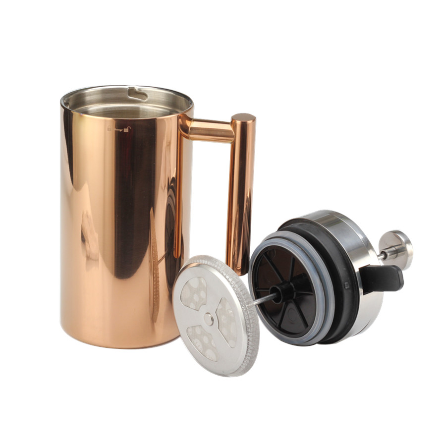 Stainless Steel Manual Coffee Makers for Home, Office Or Camping，Copper