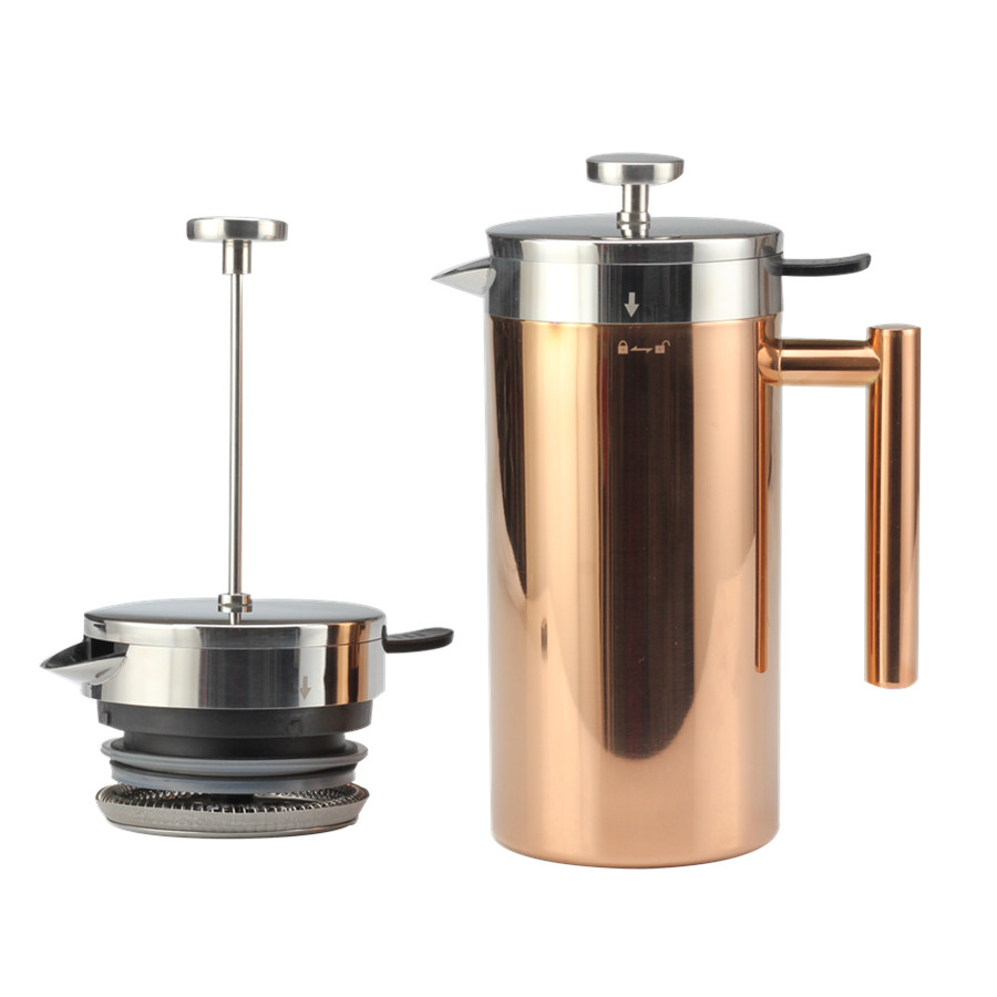 Stainless Steel Manual Coffee Makers for Home, Office Or Camping，Copper