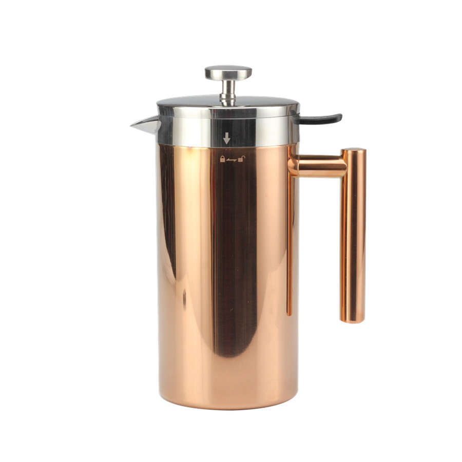 Stainless Steel Manual Coffee Makers for Home, Office Or Camping，Copper