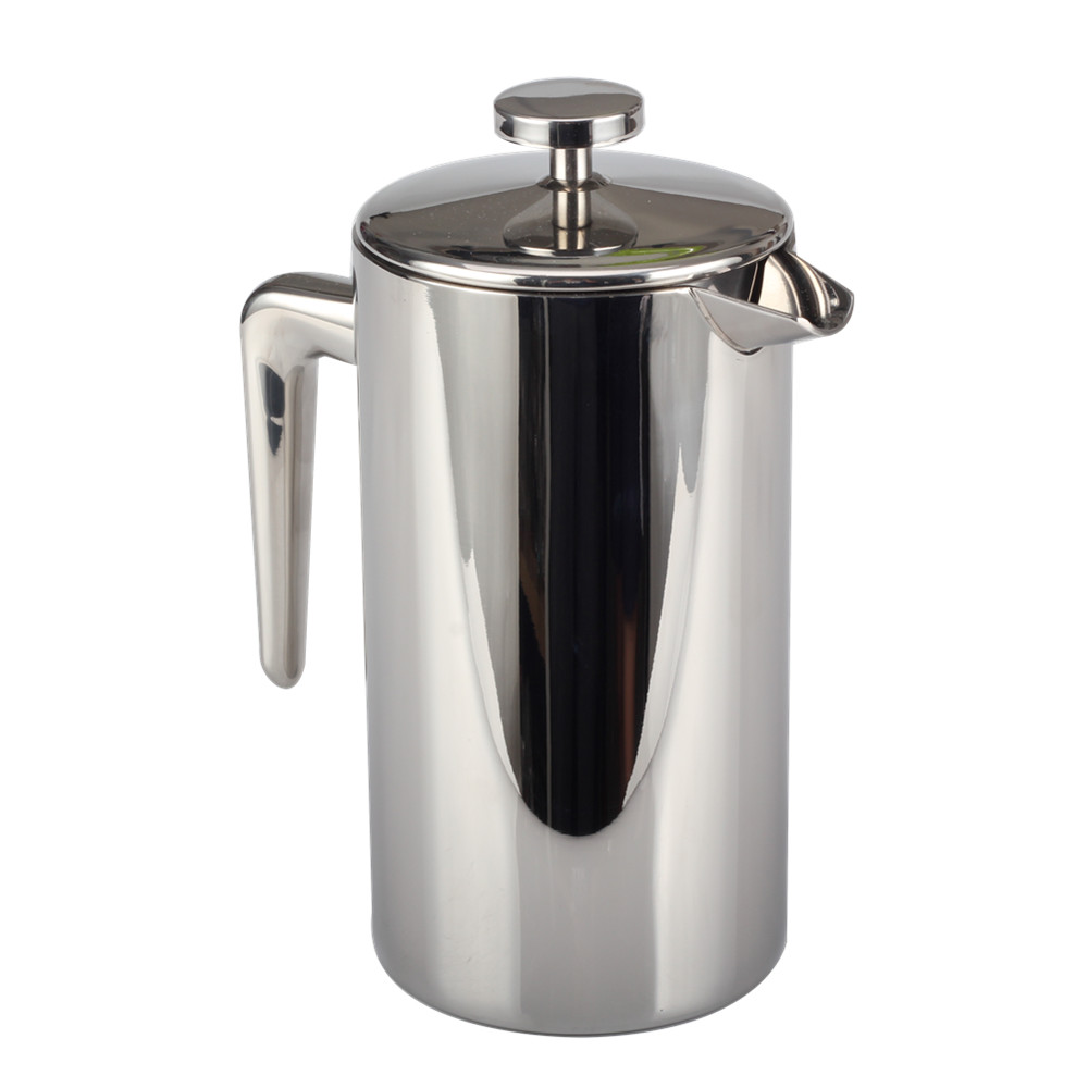 Double Wall French Press Coffee And Tea Maker With Stylish Handle