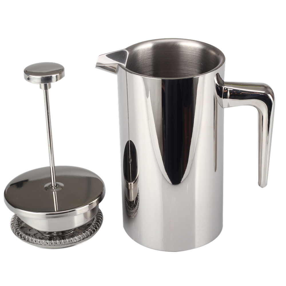 Double Wall French Press Coffee And Tea Maker With Stylish Handle