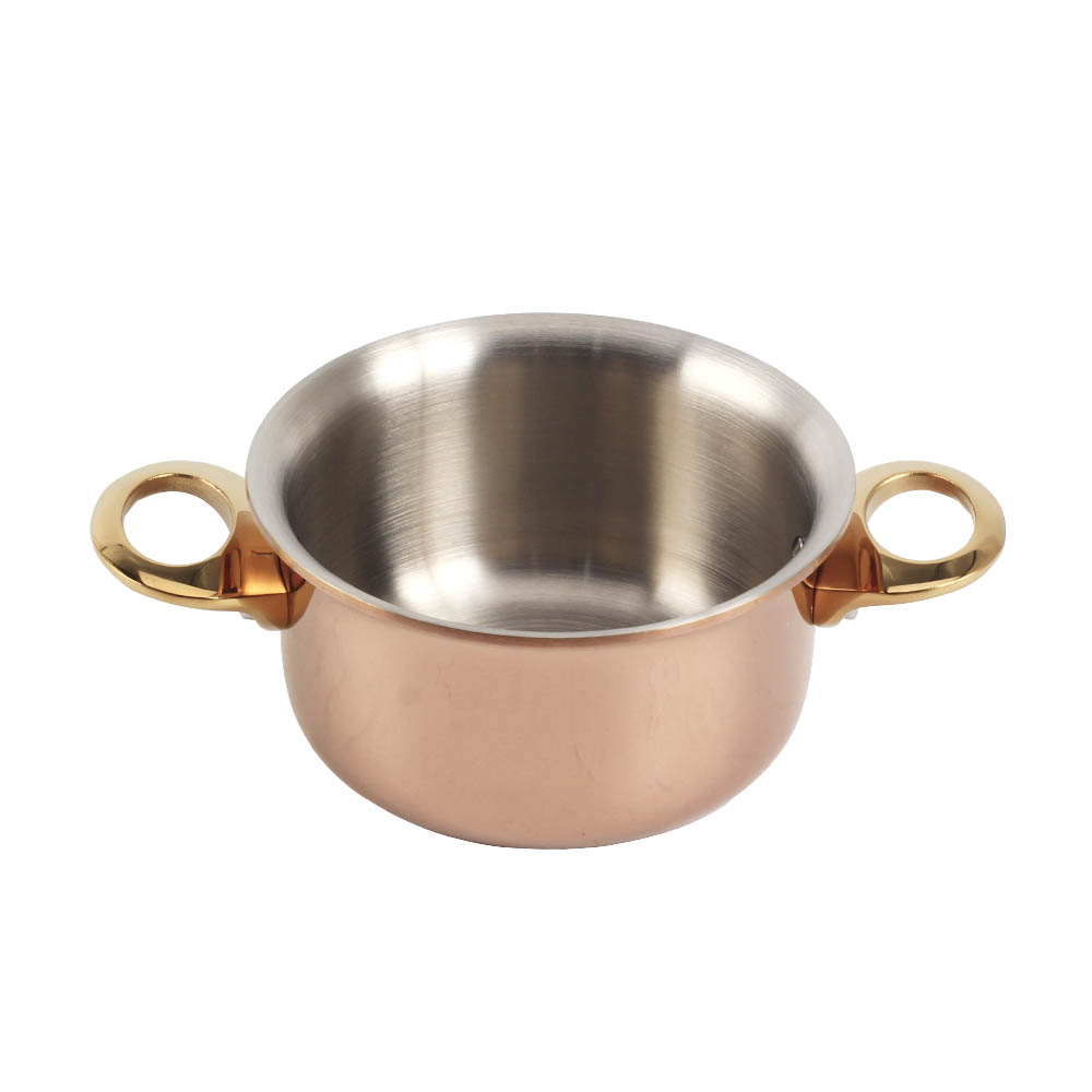 Rose Gold Tri-Ply Stainless Steel Mini Sauce Pot