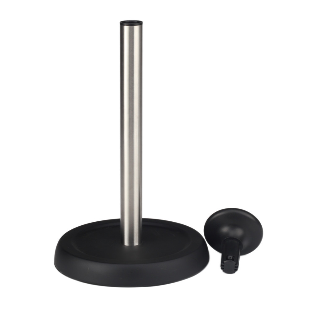 Paper Towel Holder Countertop - Stainless Steel (Silver & Black)