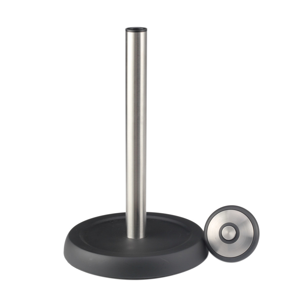 Paper Towel Holder Countertop - Stainless Steel (Silver & Black)