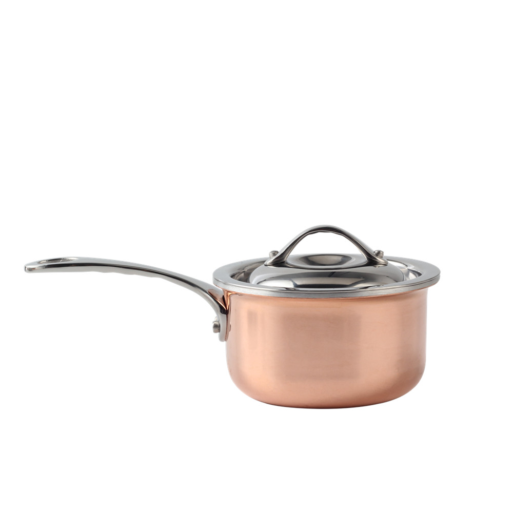 Tri-Ply Stainless Steel Mini Sauce Pot With Cover