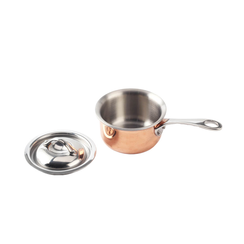 Tri-Ply Stainless Steel Mini Sauce Pot With Cover