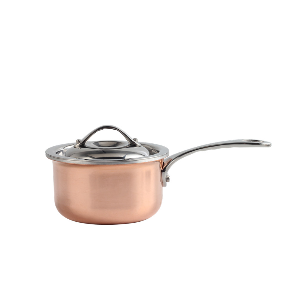 Tri-Ply Stainless Steel Mini Sauce Pot With Cover