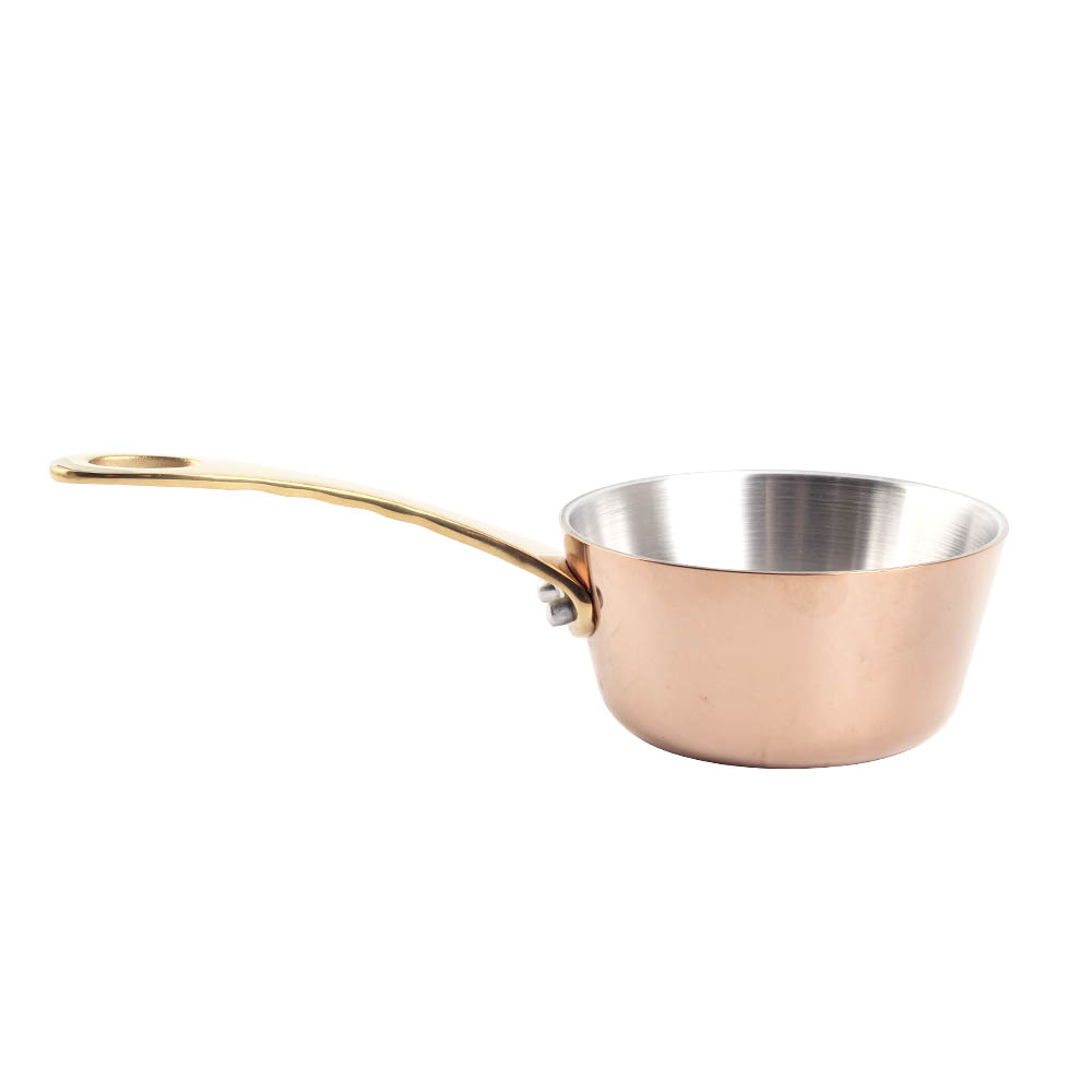 Tri-Ply Stainless Steel Mini Sauce Pan With Golden Handle