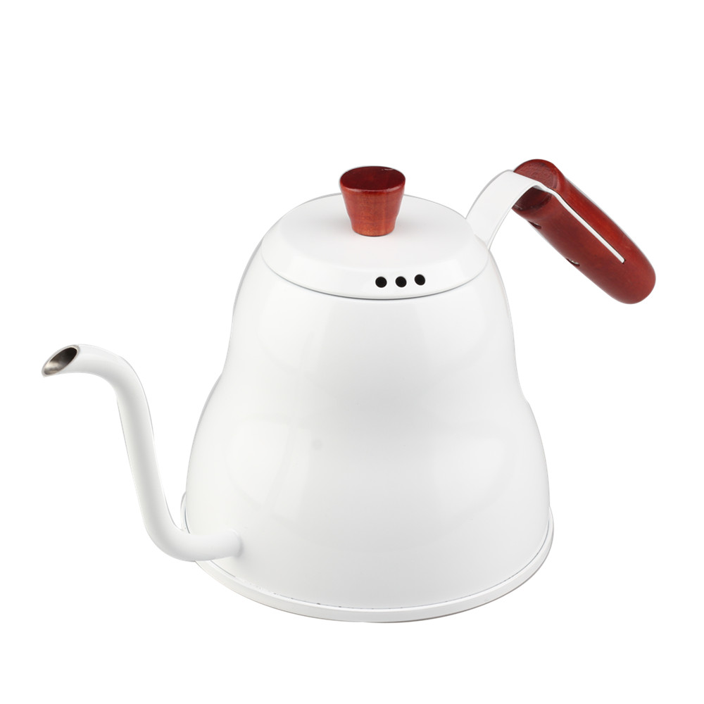 White Stovetop Tea Kettle 40 Oz 1200ml Gooseneck Kettle Teapot