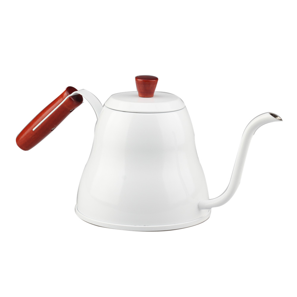 White Stovetop Tea Kettle 40 Oz 1200ml Gooseneck Kettle Teapot