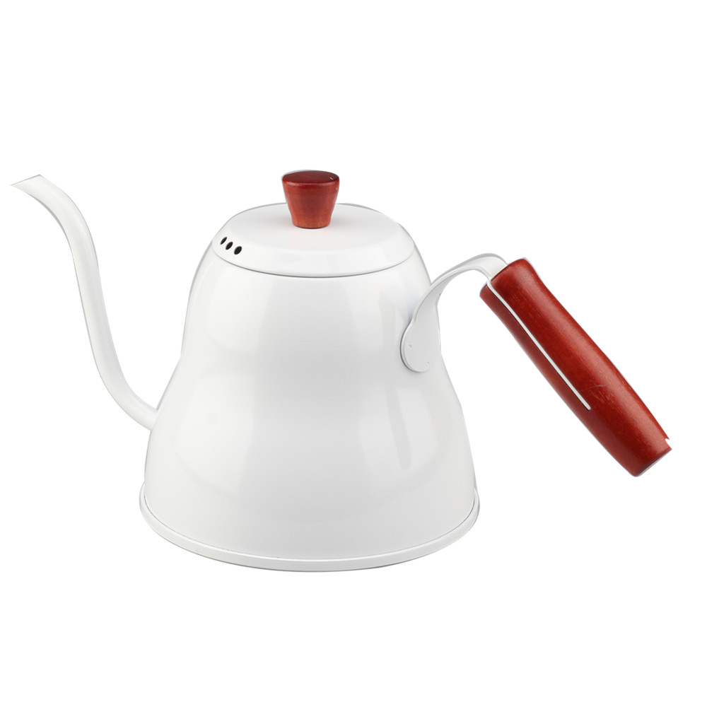 White Stovetop Tea Kettle 40 Oz 1200ml Gooseneck Kettle Teapot