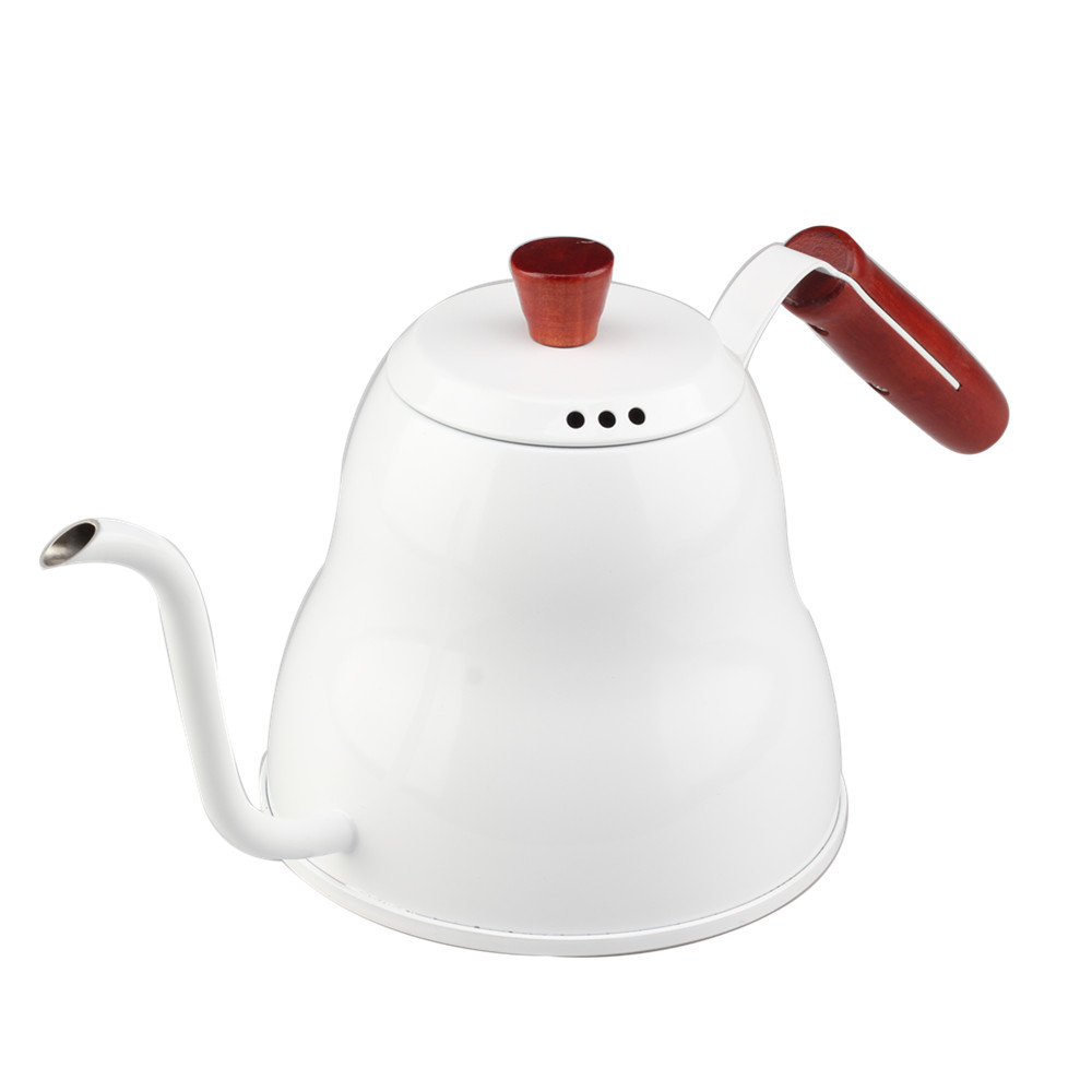 White Stovetop Tea Kettle 40 Oz 1200ml Gooseneck Kettle Teapot