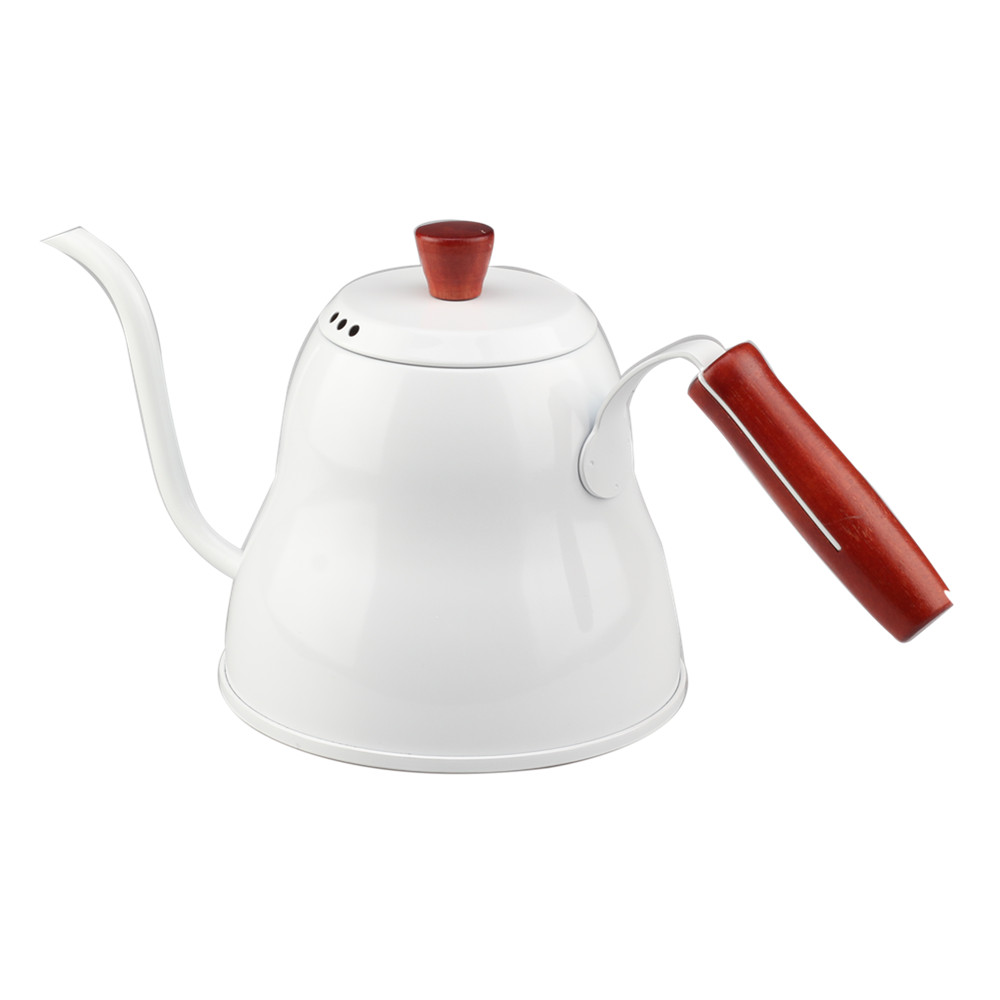 White Stovetop Tea Kettle 40 Oz 1200ml Gooseneck Kettle Teapot