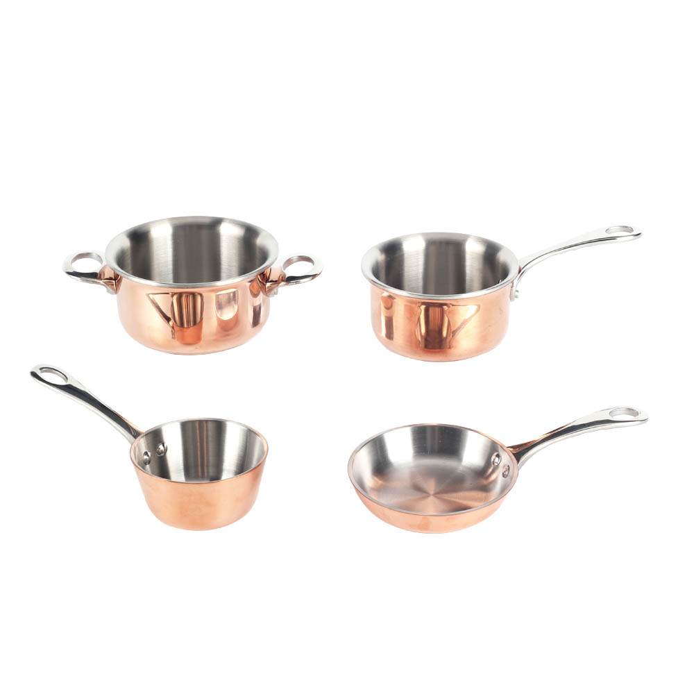 Triply Stainless Steel Mini Sauce Pan And Pot Set