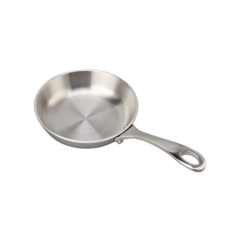 Silver Triply Mini Stainless Steel Frying Pan