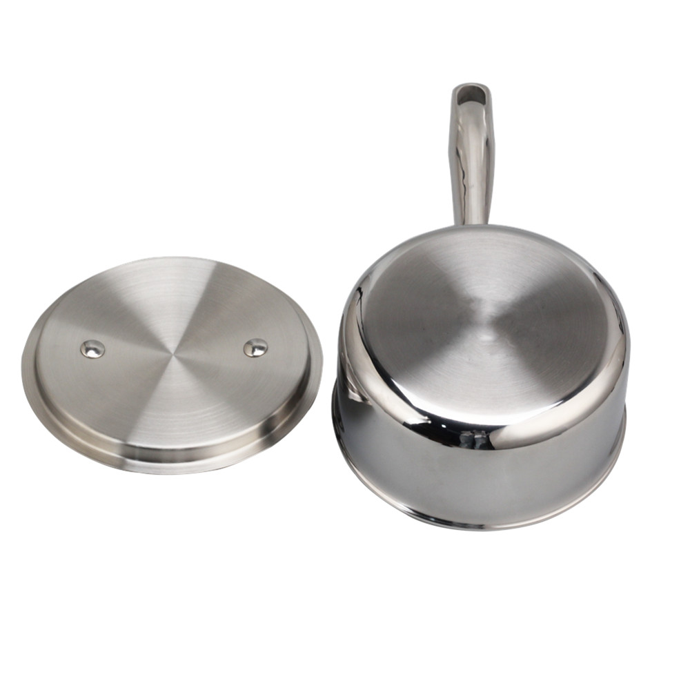 Whole-Clad Tri-Ply Stainless Steel Saucepan With Lid