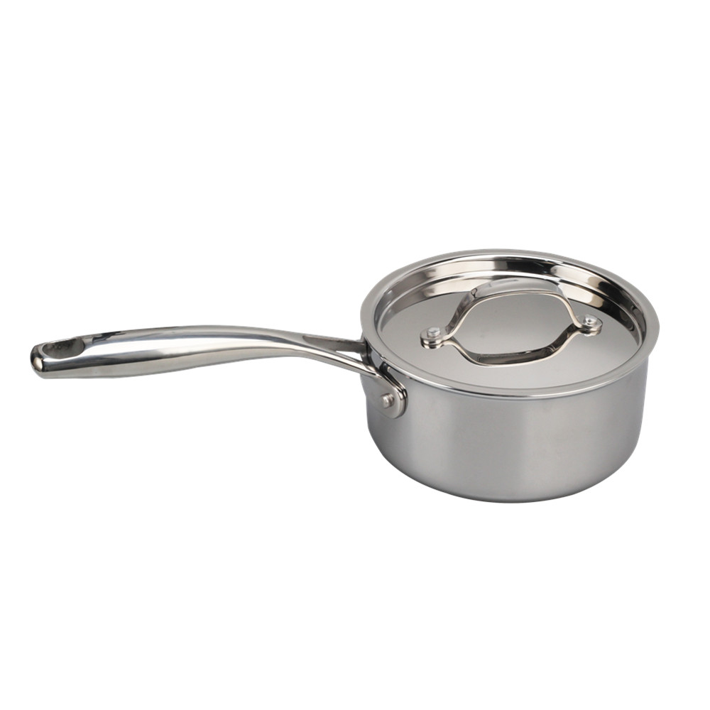 Whole-Clad Tri-Ply Stainless Steel Saucepan With Lid