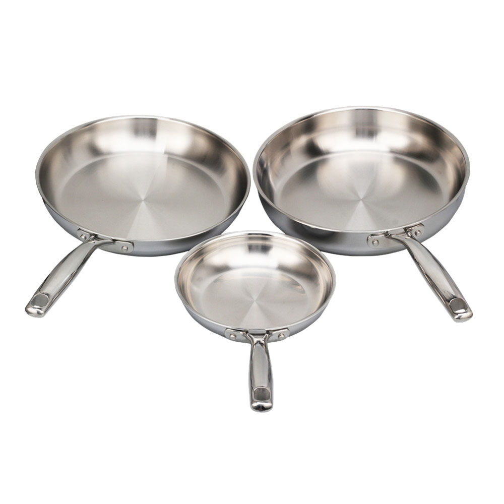 Triply Stainless Steel Frying Pan With Lid