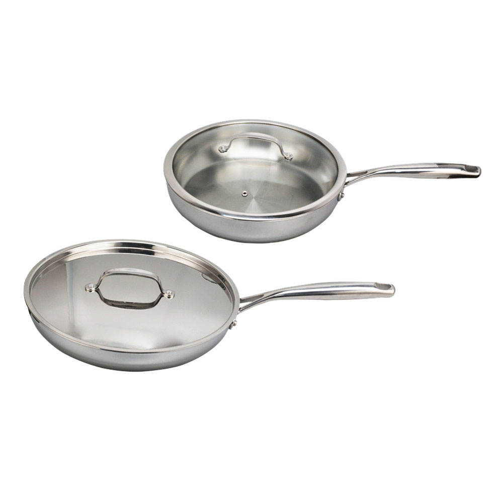 Triply Stainless Steel Frying Pan With Lid