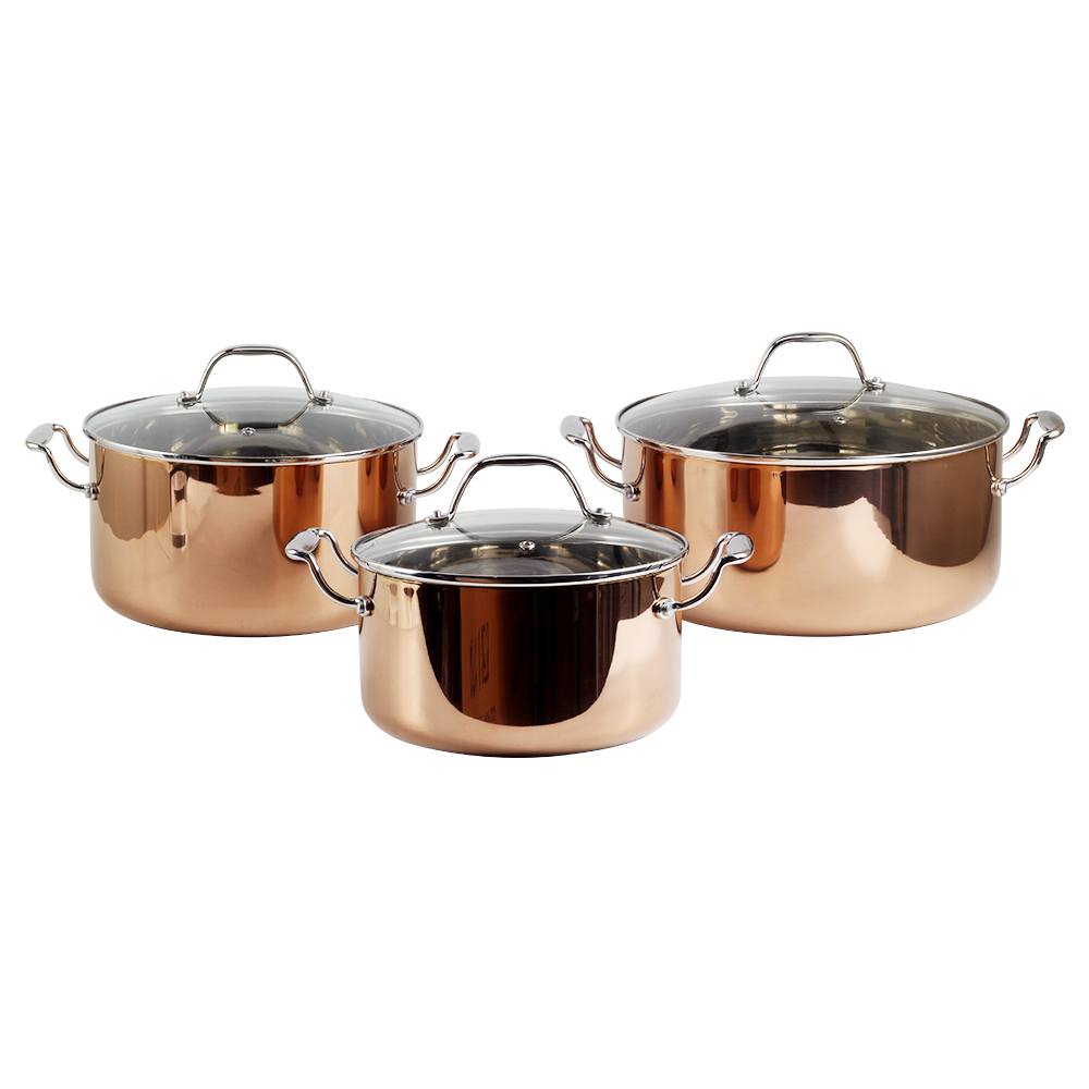 Whole Tri-Ply Copper Stainless Steel Stock Pot