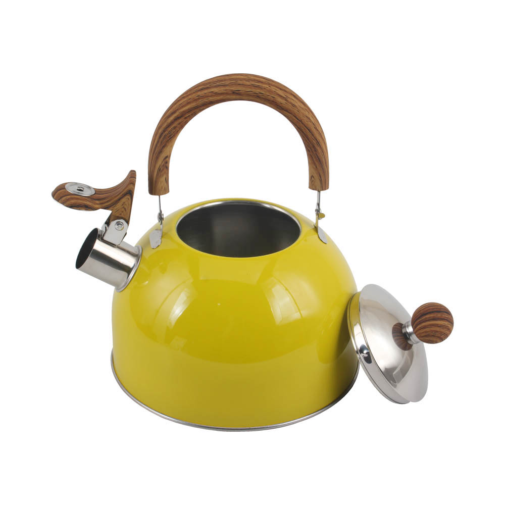 Stainless Steel Whistling Tea Kettle (Yellow)