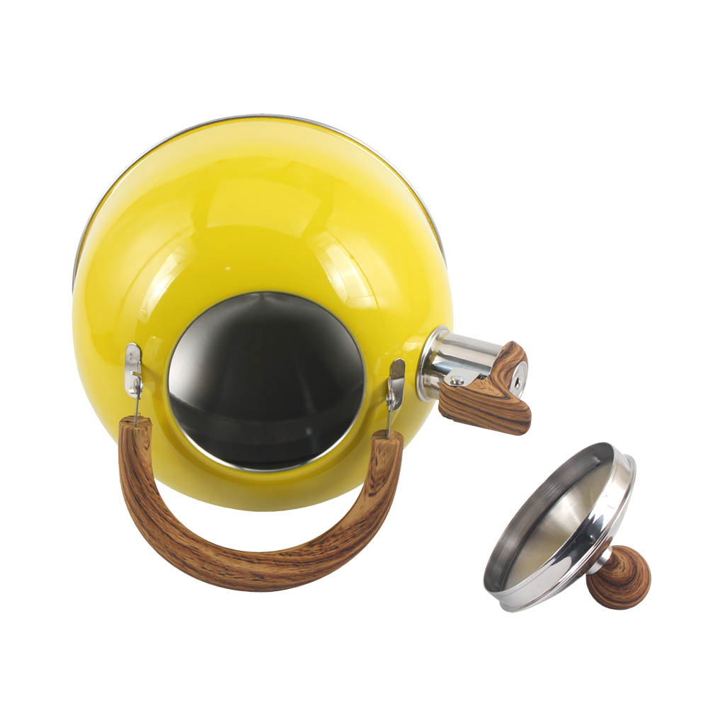 Stainless Steel Whistling Tea Kettle (Yellow)