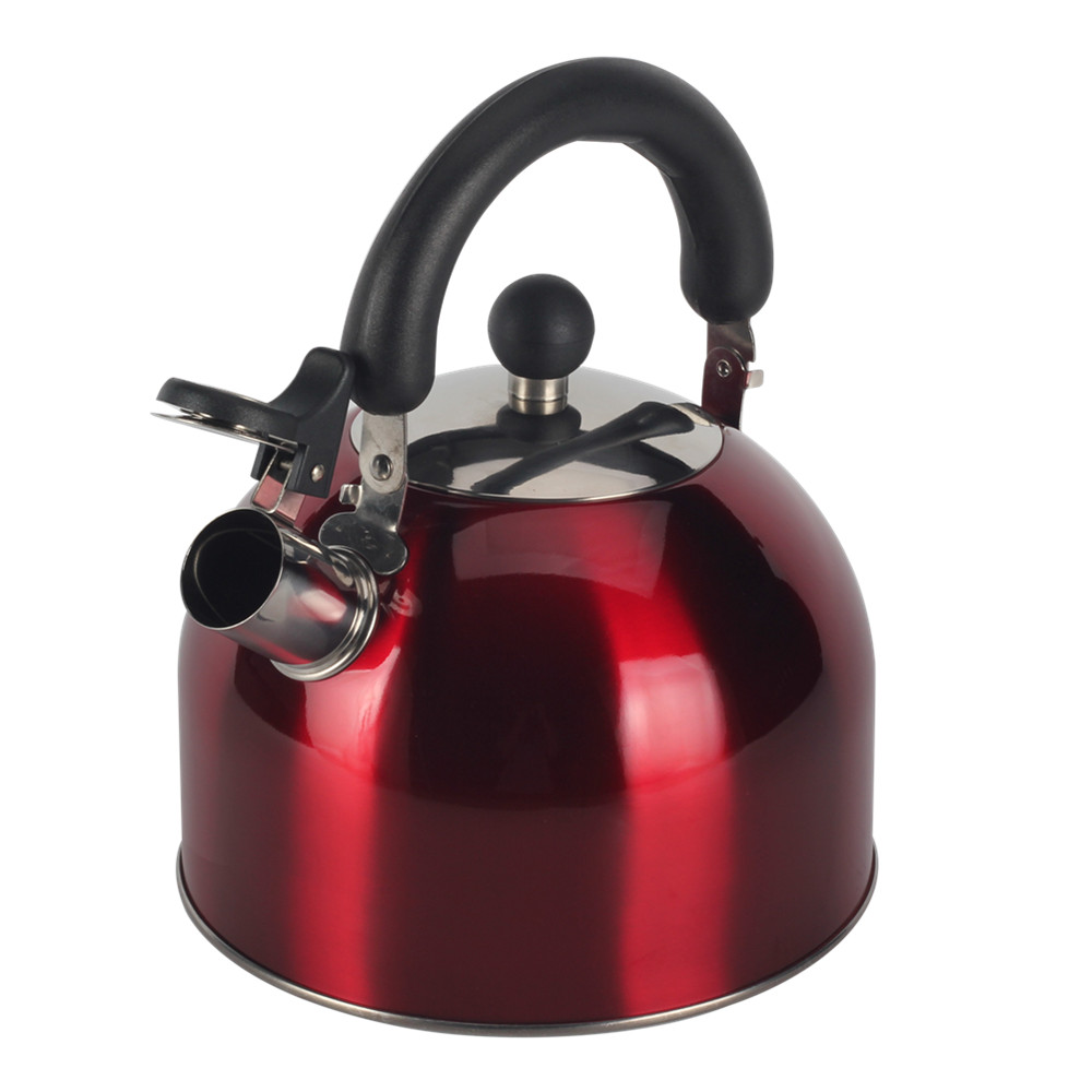 S/S Whistling Tea Kettle Red