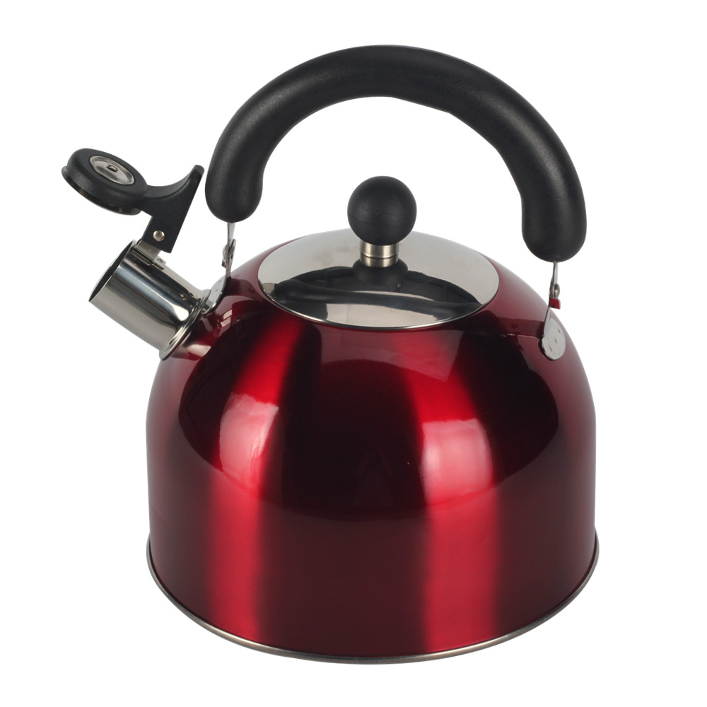 S/S Whistling Tea Kettle Red