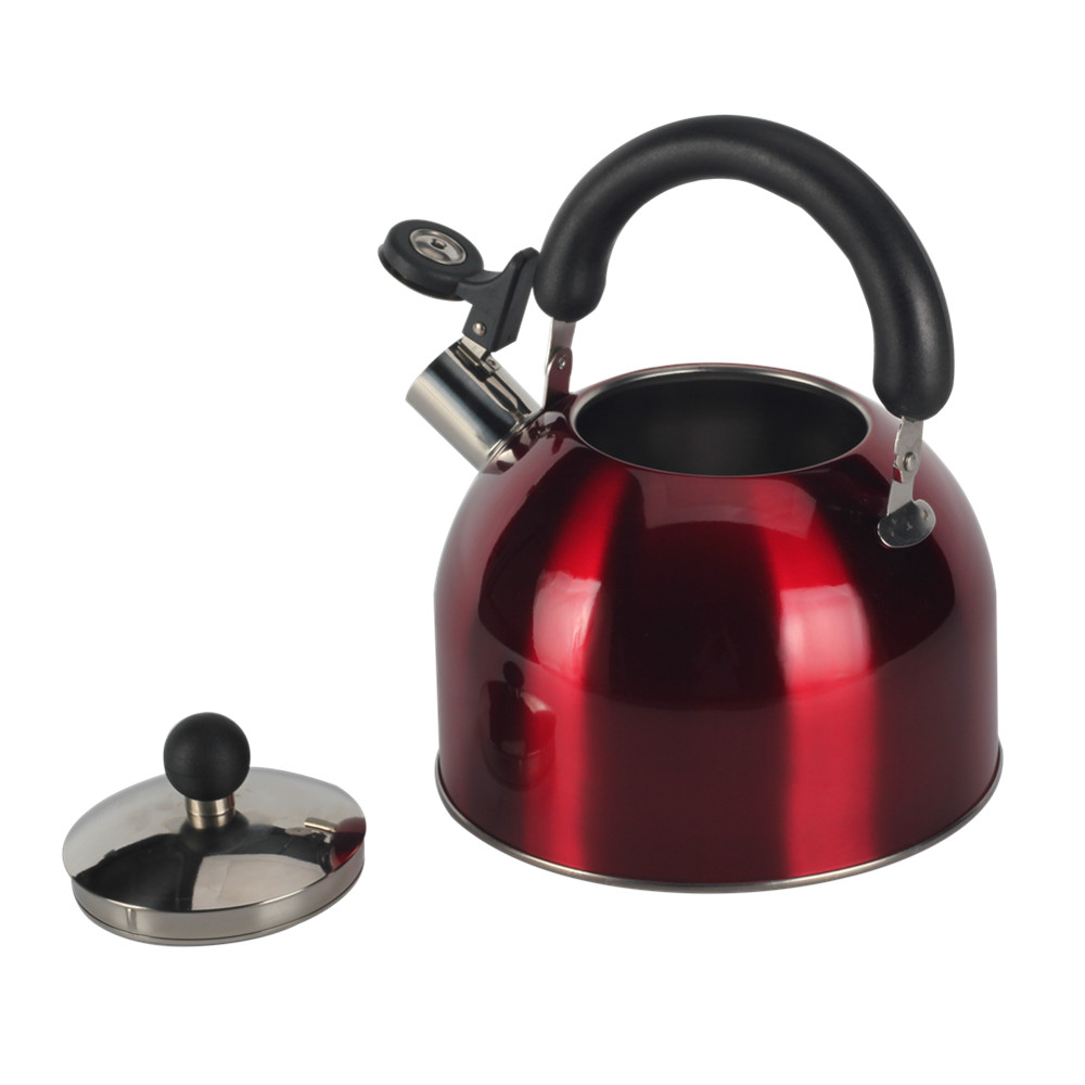 S/S Whistling Tea Kettle Red