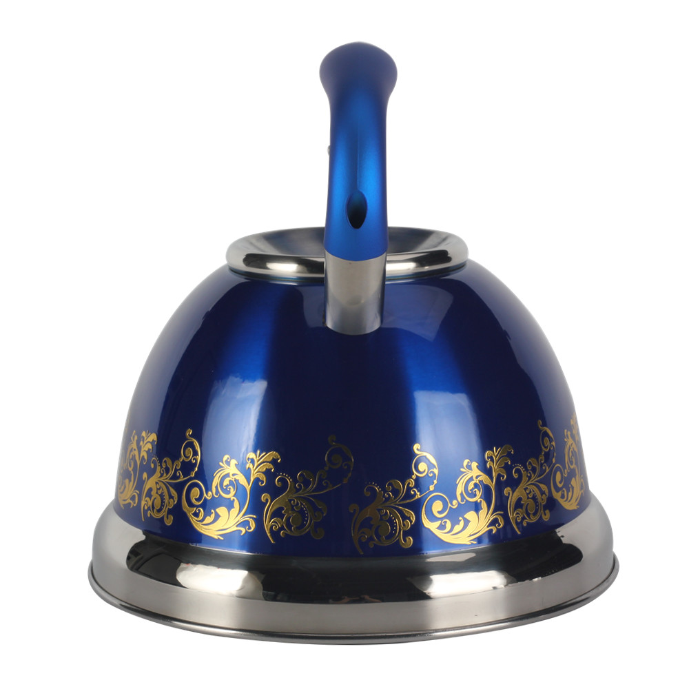 S/S Whistling Tea Kettle Blue