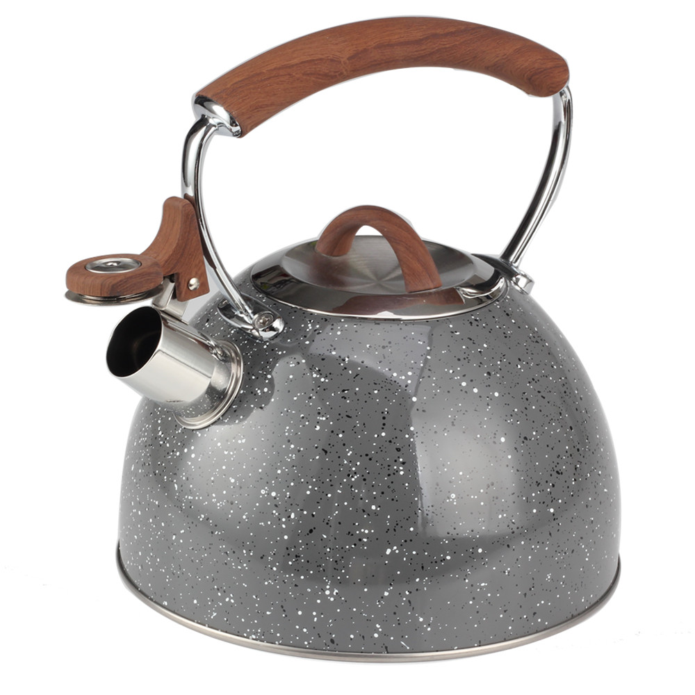 Whistling Tea Kettle With Wooden Handle