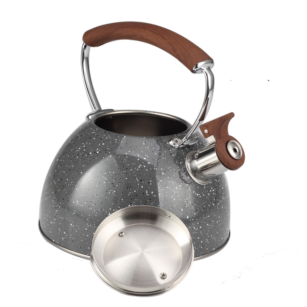 Whistling Tea Kettle With Wooden Handle