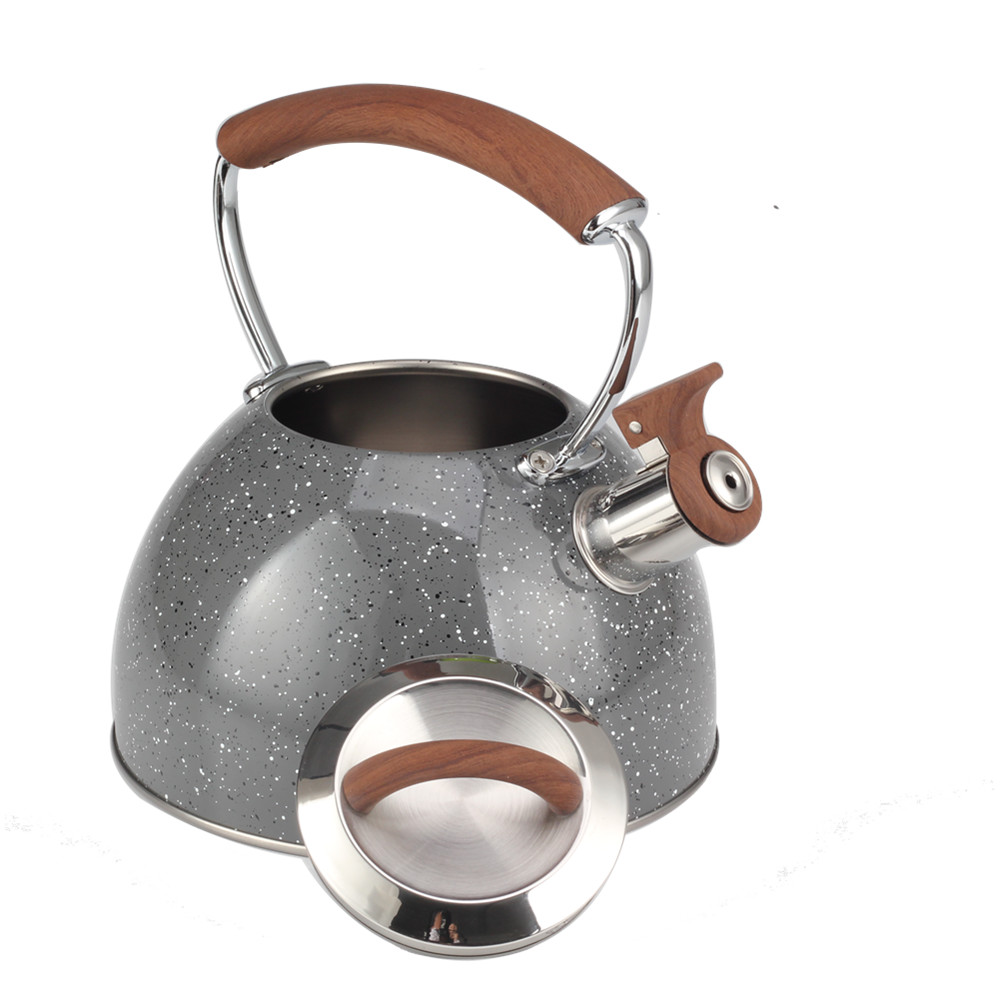 Whistling Tea Kettle With Wooden Handle