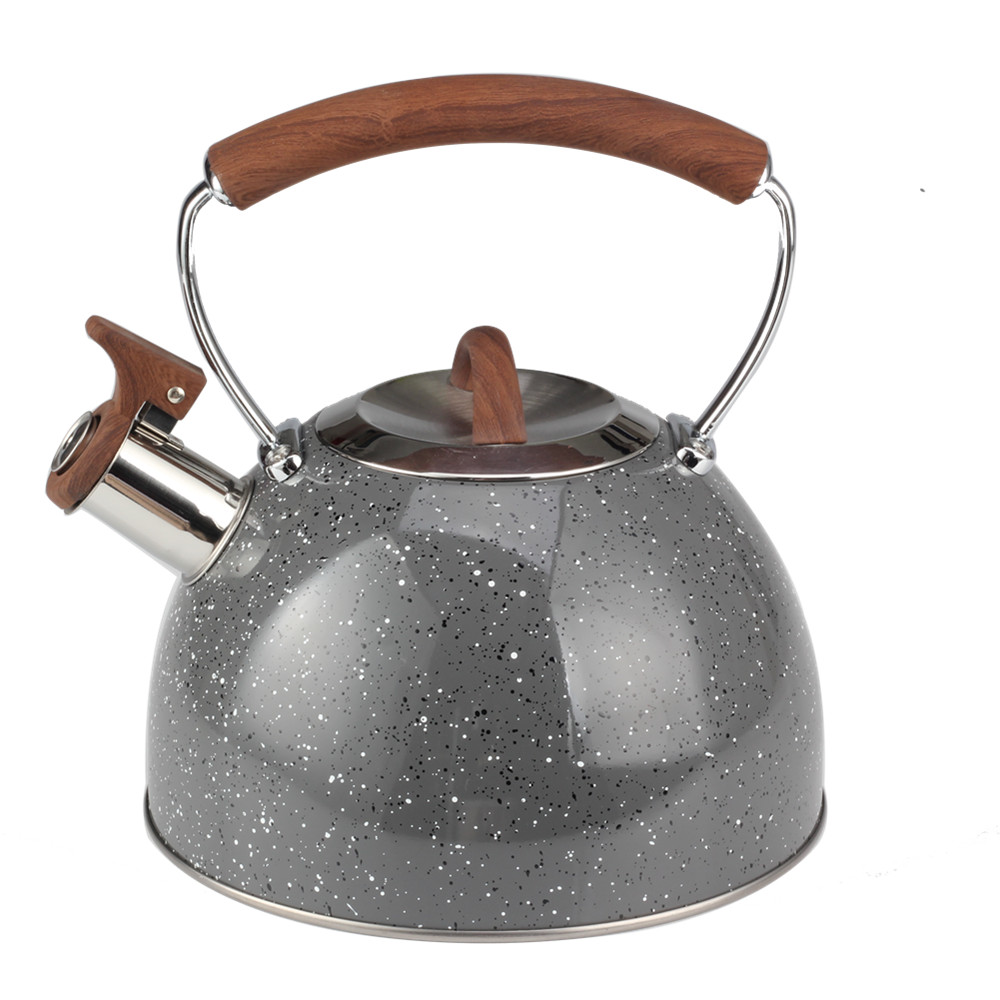 Whistling Tea Kettle With Wooden Handle