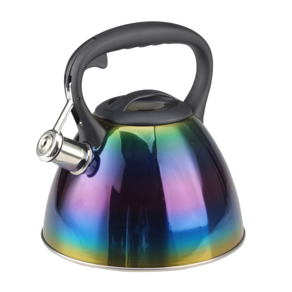 Classic Stainless Steel Whistling Tea Kettle With Silicone Handle