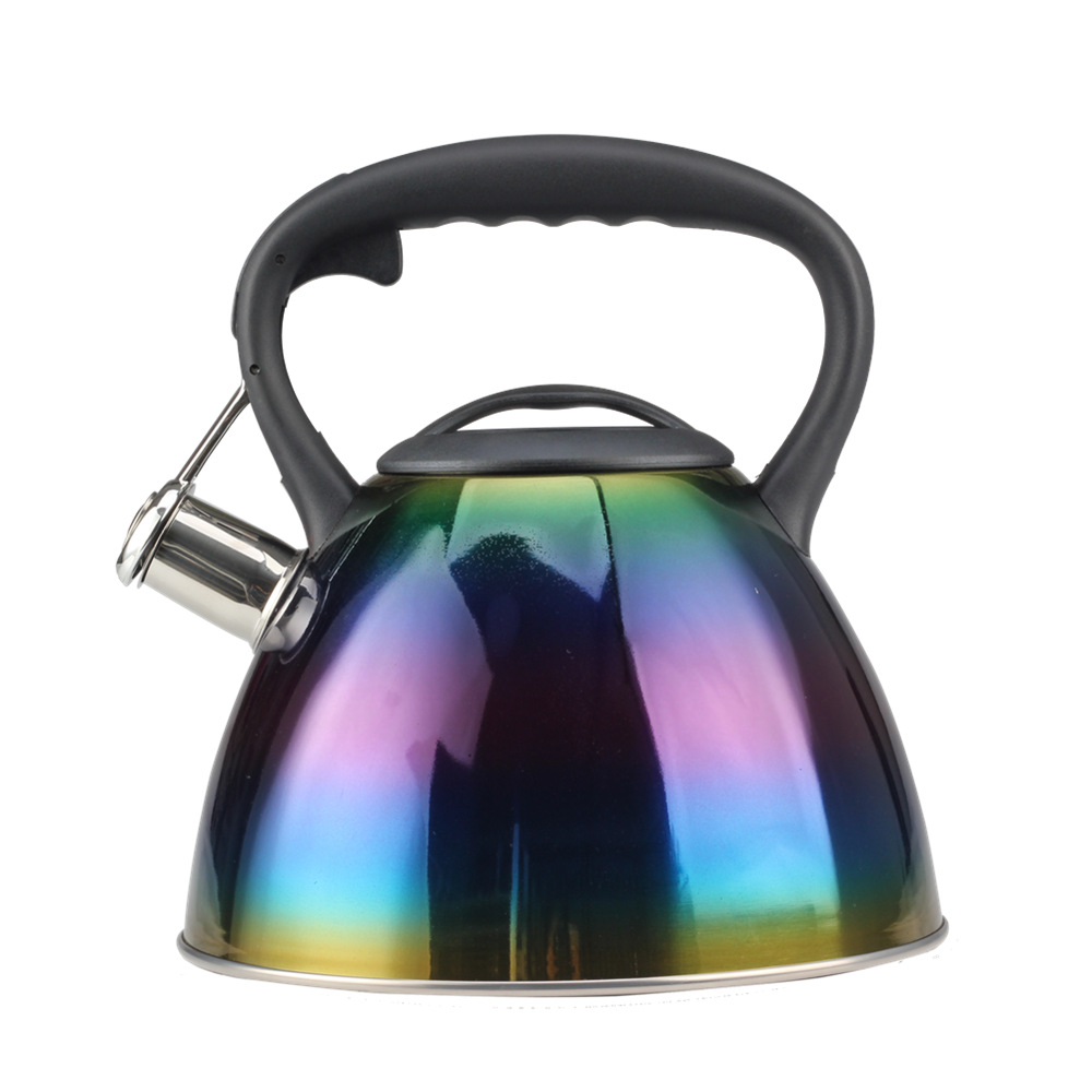 Classic Stainless Steel Whistling Tea Kettle With Silicone Handle