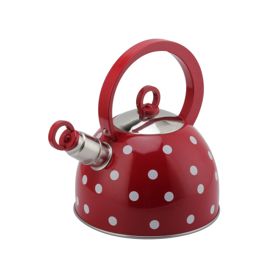 3L Whistling Kettle-Suitable for Induction And Gas-Stainless Steel Kettle for Tea-Red